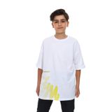 TOONTOY Erkek Çocuk Boya Baskılı Tişört, Yeşil-Beyaz, 6-7 Yaş