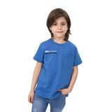 Toontoy Erkek Çocuk Cep Baskılı Tişört İndigo 8 YAŞ