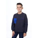 Toontoy Erkek Çocuk Cep Detaylı Baskılı Sweatshirt Füme 5 YAŞ