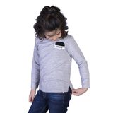 Toontoy Erkek Çocuk Cep Üstü Şerit Detaylı Tişört Kahve Melanj 4 YAŞ