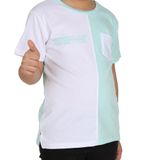 Toontoy Erkek Çocuk Cepli Arka Baskılı Tişört Mint Yeşili 6 YAŞ