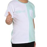 Toontoy Erkek Çocuk Cepli Arka Baskılı Tişört Mint Yeşili 8 YAŞ