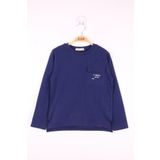Toontoy Erkek Çocuk Cepli Düz T-Shirt Lacivert 10-11 YAŞ