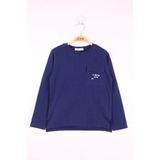 Toontoy Erkek Çocuk Cepli Düz T-Shirt Lacivert 6-7 YAŞ