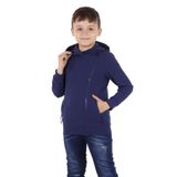 Toontoy Erkek Çocuk Cepli Fermuarlı Asimetrik Kesim Hırka Lacivert 10 YAŞ