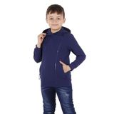 Toontoy Erkek Çocuk Cepli Fermuarlı Asimetrik Kesim Hırka Lacivert 8 YAŞ