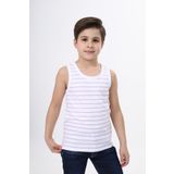 Toontoy Erkek Çocuk Çizgili Atlet Açık Lila 6-7 YAŞ