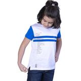 Toontoy Erkek Çocuk Çizgili Baskılı Tişört Beyaz 4 YAŞ