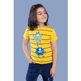 Toontoy Erkek Çocuk Çizgili Canavar Baskılı Tişört Sarı 6 YAŞ