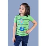 Toontoy Erkek Çocuk Çizgili Canavar Baskılı Tişört