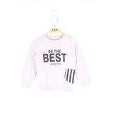 Toontoy Erkek Çocuk Çizgili Cepli Sweatshirt - 1 Yaş - Gri Melanj