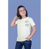 TOONTOY Erkek Çocuk Çizgili Cepli Tişört 4 Yaş, 4 Yaş, 12682-1, Sarı, Erkek Çocuk
