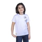Toontoy Erkek Çocuk Çizgili Cepli Tişört Beyaz 8 YAŞ