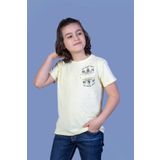 Toontoy Erkek Çocuk Çizgili Cepli Tişört Sarı 4 YAŞ