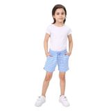 Toontoy Erkek Çocuk Çizgili Şort Mavi 2 YAŞ