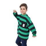 TOONTOY Erkek Çocuk Çizgili Sweatshirt, 5 Yaş, 23297, Çimen Yeşili, erkek-çocuk