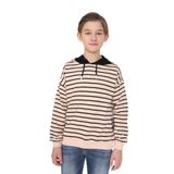 Toontoy Erkek Çocuk Çizgili Sweatshirt Bej 12-13 YAŞ
