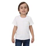 Toontoy Erkek Çocuk Çizgili Tişört Açık Sarı 4 YAŞ