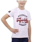Toontoy Erkek Çocuk Çizgili Tişört Kırmızı 10 YAŞ