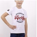 Toontoy Erkek Çocuk Çizgili Tişört Kırmızı 6 YAŞ