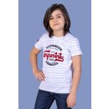 Toontoy Erkek Çocuk Çizgili Tişört Lacivert 8 YAŞ