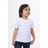 Toontoy Erkek Çocuk Çizgili Tişört Mavi 2 YAŞ