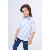 Toontoy Erkek Çocuk Çizgili Tişört Mavi 6 YAŞ