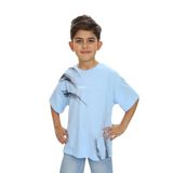 Toontoy Erkek Çocuk Creatıve Sis Baskılı Tişört Açık Mavi 5 YAŞ