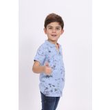 Toontoy Erkek Çocuk Desenli Tişört Mavi 6 YAŞ