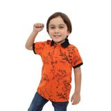 Toontoy Erkek Çocuk Desenli Tişört Oranj 4 YAŞ