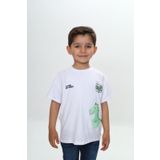 Toontoy Erkek Çocuk Dinazor Yazı Baskılı Tişört Beyaz 2 YAŞ