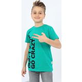 Toontoy Erkek Cocuk Dont Stop Go Crazy Baskili Tisort