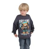 TOONTOY Erkek Çocuk Dreamer Ayı Baskılı Sweatshirt, 8 Yaş, 24767, Füme, erkek-çocuk