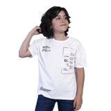 Toontoy Erkek Çocuk Düşük Kol Varak Baskılı Tişört Ekru 8 YAŞ