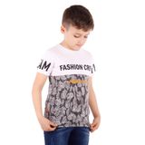 TOONTOY Erkek Çocuk Fashion Crew Baskılı Garnili Tişört 5 Yaş, 5 Yaş, 12820-, Beyaz, Erkek Çocuk