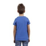 TOONTOY Erkek Çocuk Flok Baskılı Örgülü Tişört 8 Yaş, 8 Yaş, 10514-, Saks, Erkek Çocuk