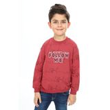 Toontoy Erkek Çocuk Follow Me Baskılı Sweatshirt Kiremit 5 YAŞ