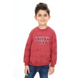 Toontoy Erkek Çocuk Follow Me Baskılı Sweatshirt Kiremit 6 YAŞ