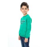 Toontoy Erkek Çocuk Follow Me Baskılı Sweatshirt Koyu Yeşil 6 YAŞ