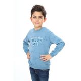 Toontoy Erkek Çocuk Follow Me Baskılı Sweatshirt Mavi 6 YAŞ