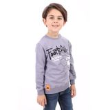 Toontoy Erkek Çocuk Football Baskılı Sweatshirt Koyu Gri 5 YAŞ