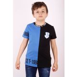 Toontoy Erkek Çocuk Force Baskılı Parçalı Tişört Saks 10 YAŞ