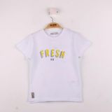 Toontoy Erkek Çocuk Fresh Baskılı Tişört Beyaz 4 YAŞ