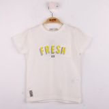 Toontoy Erkek Çocuk Fresh Baskılı Tişört Ekru 5 YAŞ