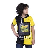 Toontoy Erkek Çocuk Garni Detaylı Baskılı Tişört - 10 Yaş - Sarı