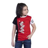 Toontoy Erkek Çocuk Garni Detaylı Baskılı Tişört Kırmızı 7 YAŞ