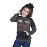 Toontoy Erkek Çocuk Garni Detaylı Nakışlı Sweatshirt Haki 6 YAŞ