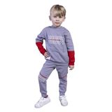 Toontoy Erkek Çocuk Garnili Balıkçı Yaka EşofmanTakımı Gri 3 YAŞ