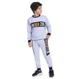 Toontoy Erkek Çocuk Garnili Bisiklet Yaka Eşofman Takım Gri Melanj 8-9 YAŞ