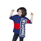 Toontoy Erkek Çocuk Garnili Strong Baskılı Tişört Lacivert 12 YAŞ
